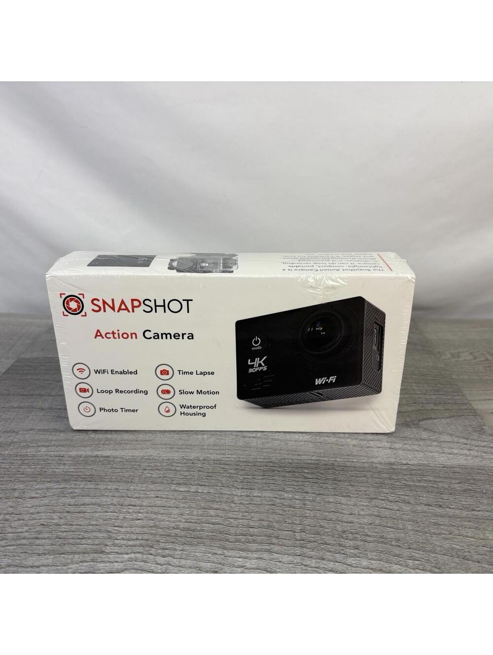 New Snap Shot 4K Wi-Fi Action Camera - Waterproof Sports Cam